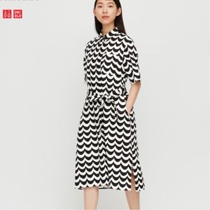 Marimekko x Uniqlo Black White Dress Size S